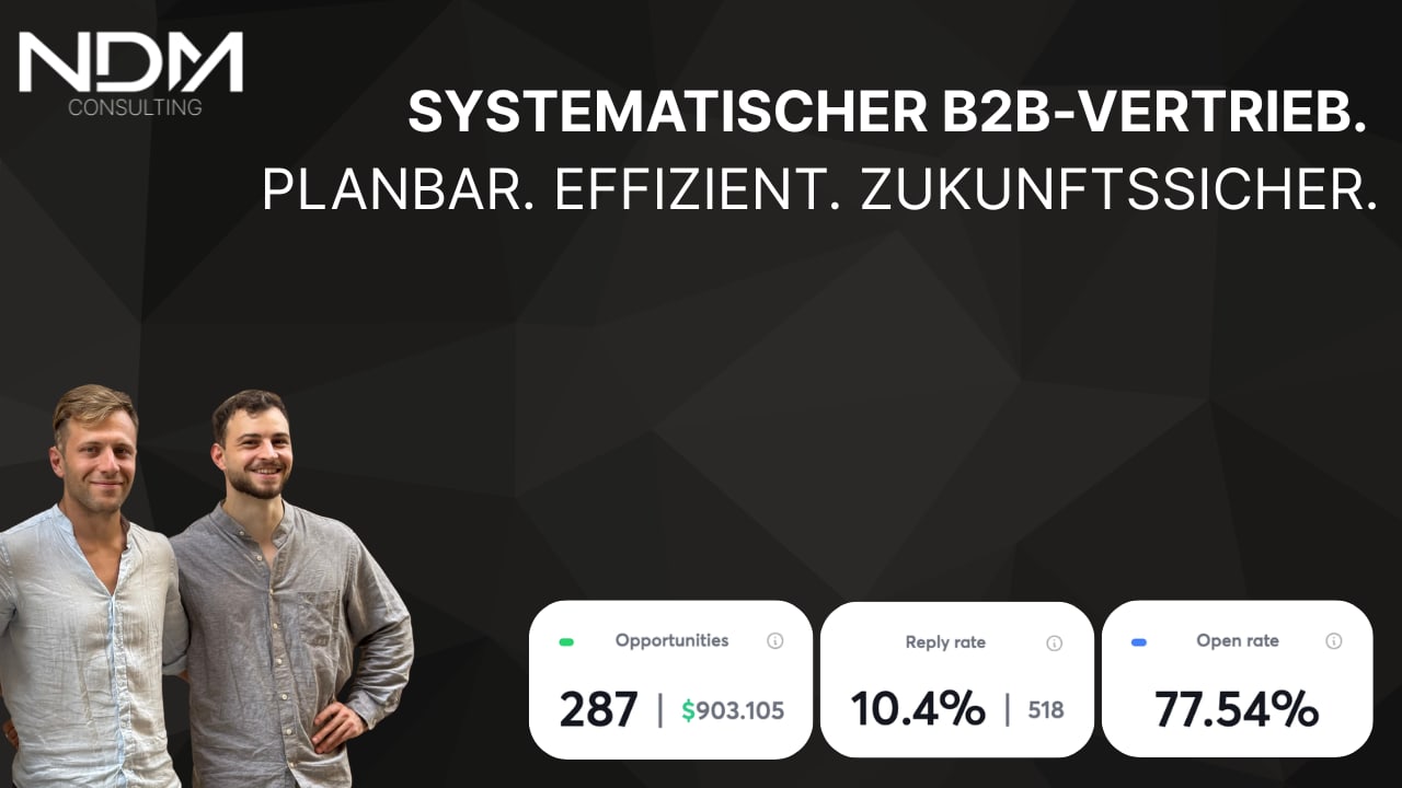 Systematischer B2B-Vertrieb. Planbar. Effizient. Zukunftssicher.